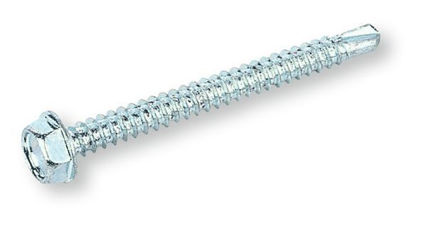 DIN 7504 Hatlapfejű önfúró lemezcsavar+gumis alátét, Acél, Horganyzott, 4,8x22 termék fő termékképe