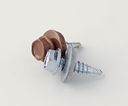 DIN 7504 Fűzőcsavar+gumis alátét, Acél, RAL8004, 4,8x19/14 (rézbarna) termék fő termékképe