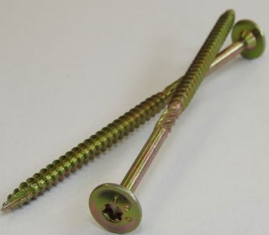 Faszerkezetépítő csavar, laposfejű, sárgahorganyzott 6x50 termék fő termékképe